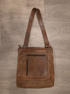 Adrian Klis Genuine Bison Leather Messenger Crossbody Bag 🇨🇦